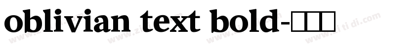 oblivian text bold字体转换